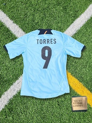 AUTHENTIC 2012 Spain Away Torres #9 – Vintage Soccer Jersey Size M