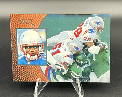 1996 Pinnacle Select Curtis Martin #20 Patriots UPSIDE DOWN PRINT ERROR - NM+