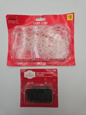 Christmas Light Clips 50 Count 160 Ornament Hooks Holiday Decorating Lot
