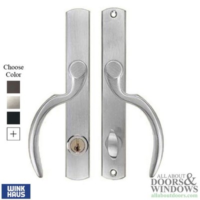 WinkHaus Fontana Keyed Entry Sliding Door Trim Antique Brass Non-Handed