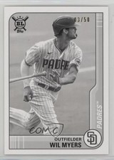 2021 Topps Big League Veterans & Rookies Black & White 3/50 Wil Myers #102 sh7