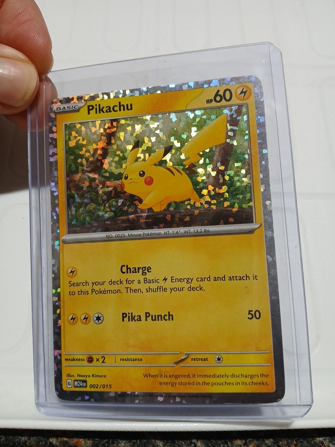 2024 Pikachu Promo Holo 002/015 Card English M24EN McDonald's 2024