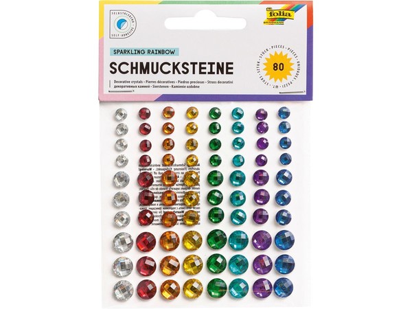 "4 Bis 60X Folia Schmucksteine \"Rainbow\", Selbstklebend, Sortiert Bis 50% Rabatt"-image