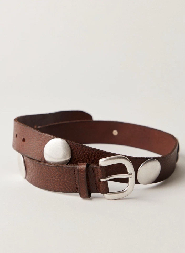 NUEVO CON ETIQUETAS CINTURÓN DE CUERO FREE PEOPLE RHEA S/M MOCHA Foto 2 de 4