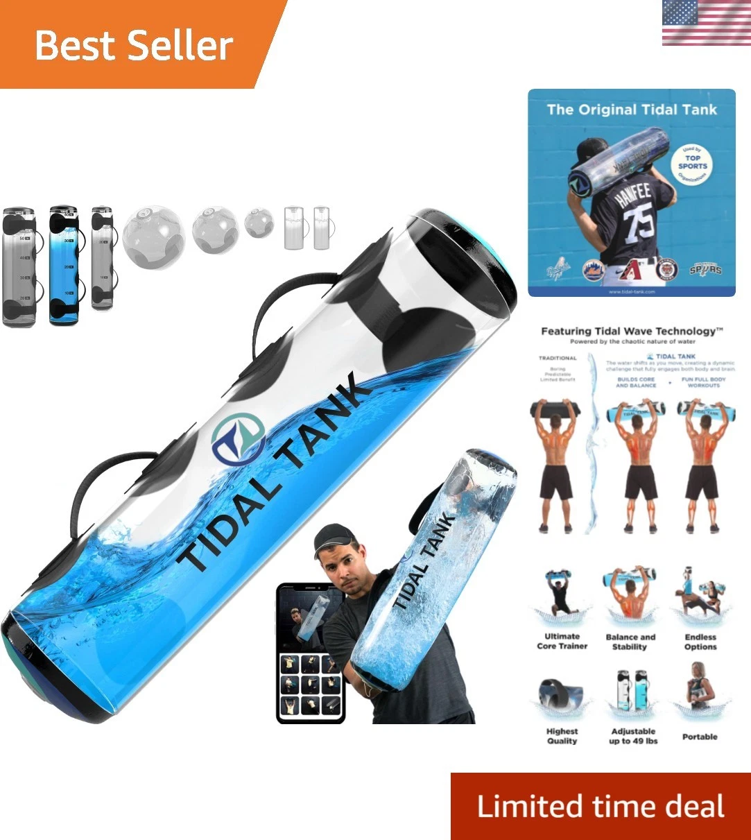 Innovative Water Weight Bag - Full-Body Workout Up to 79 lbs with Free App