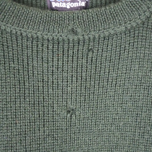 Patagonia Fisherman 100% Wool Heavyweight Crewneck Sweater Green Large 20x25 - Picture 6 of 13