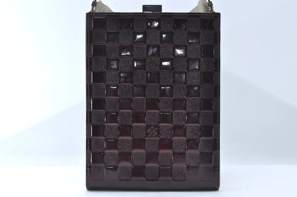 Auth Louis Vuitton Damier Vernis Ange Hand Bag Purse M92105 Red 3230M - Image 2 of 4