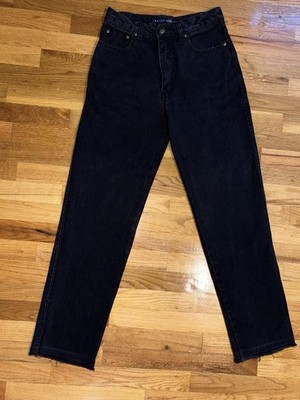 Vintage 90s Basic 955 Originals Black High Rise Straight Leg Jeans Women s 30