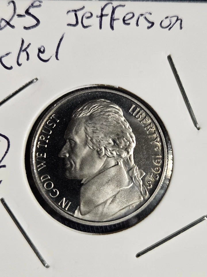 1992 S Jefferson Nickel Uncirculated, Proof    #162 (MS) - Image 3 of 4