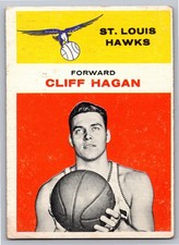 1961-62 Fleer - #18 Cliff Hagan | St. Louis Hawks FR/PR