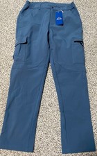 NEW Outdoor Sports Blue Snow Cargo Pants Size MEDIUM Stretch Ski Insulated