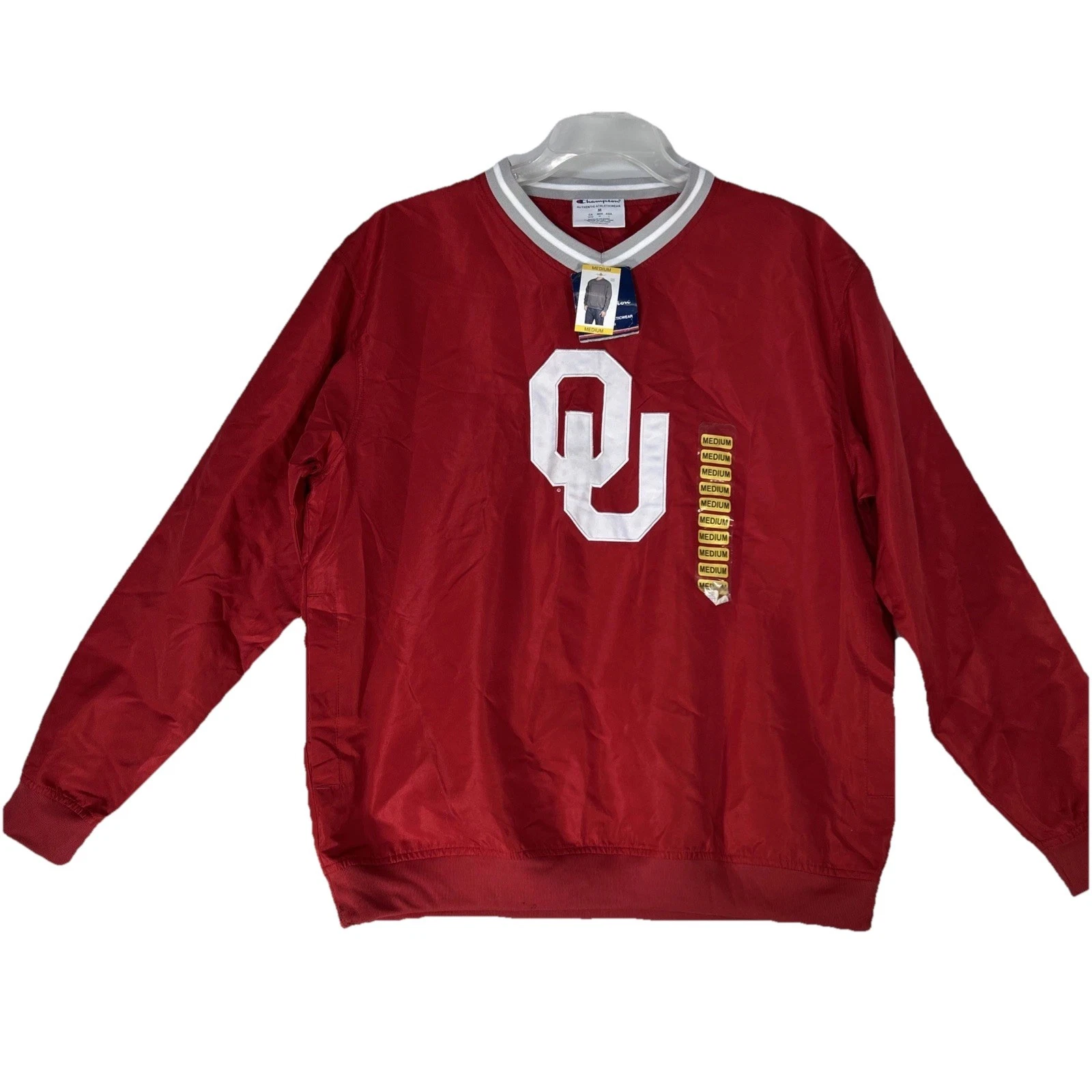 Champion Oklahoma Sooners Men's M Pullover Windbreaker NCAA Football OU NWT