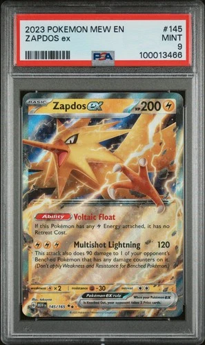 2023 POKEMON MEW EN-151 #145 ZAPDOS EX PSA 9