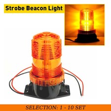 1-10x Yellow Amber Led Rotating Strobe Beacon Light Rooftop Forklift Car Trucks 1-10x Yellow Amber Led Rotating Strobe Beacon Light Rooftop Forklift Car Trucks