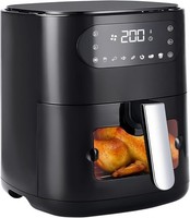Airfryer HeißLuftfritteuse 6L Led Digital HeißLuft-Fritteuse 1500W Schwarz