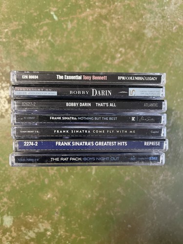 7 CD Bundle Lot The Rat Pack Frank Sinatra Tony Bennet Bobby Darin Crooners USED