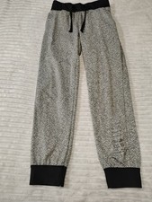 Justice Active Girls Sz 10 Soft Elastic Waist Joggers Black Grey