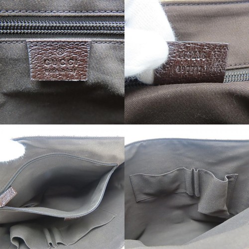 USADO GUCCI Bolso de Hombro 146236 GG Lona/Cuero Beige Marrón Bolso Mensajero - Imagen 13 de 15