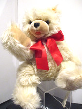 STEIFF CREME TEDDY BEAR BIRTHDAY BUILT IN POCKET FOR SURPRISE  :   NWT