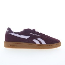 Reebok Club C Grounds UK Womens Red Suede Lace Up Lifestyle Sneakers Shoes 9
