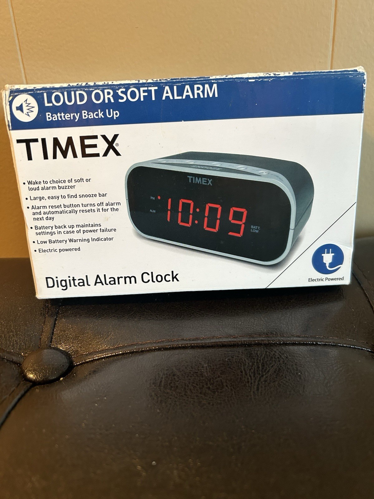 (loud Or Soft Alarm) With Back Up Battery Black