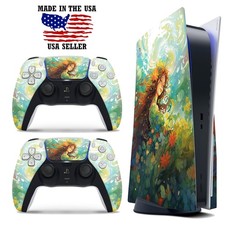PS5 Disc Version Console  Controller Vinyl Skin Decal Wrap - Mother Nature