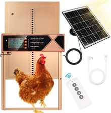 Automatic Chicken Coop Door Solar Powered, 4 Modes Automatic Chicken Door wit...