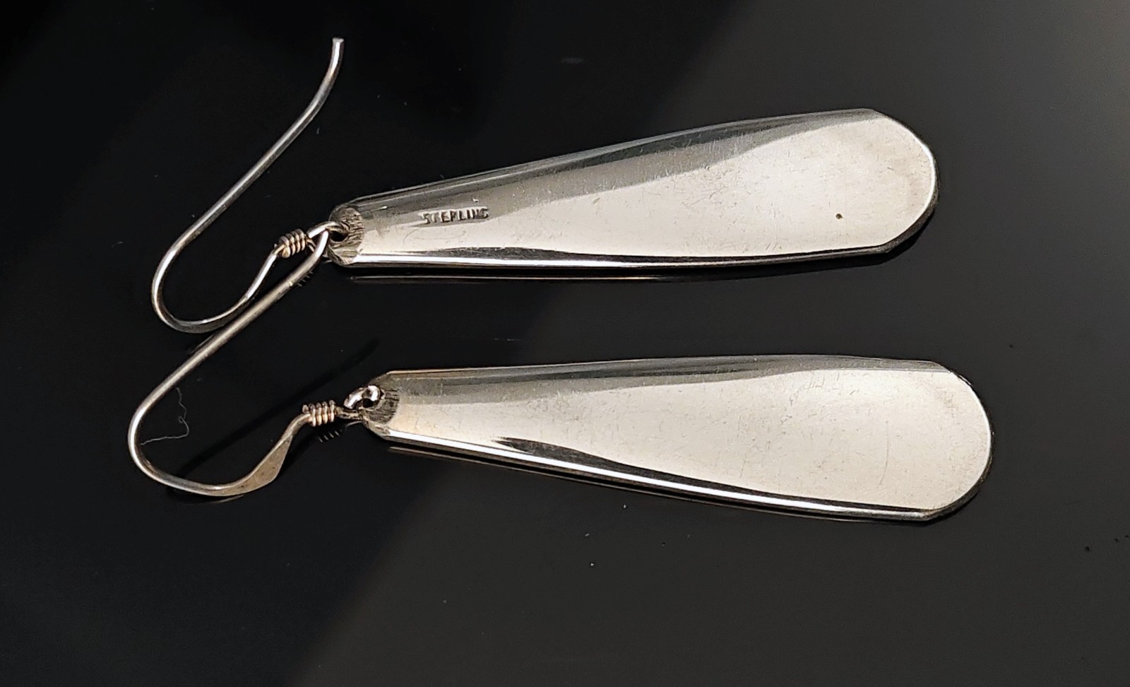 Handcrafted Solid Sterling Spoon Handles Earrings… - image 9