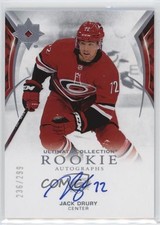 2021-22 Upper Deck Ultimate Collection Rookies 236/299 Jack Drury #187 Auto 17jc