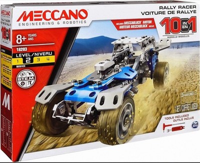 Meccano Erector Rally Racer Motorized STEM 152-Piece Building Set 8+ Tools