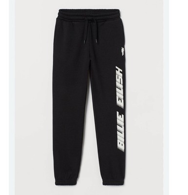 H&M Printed Billie Ellish Joggers Sweatpants Kids Youth Size 12 Unisex