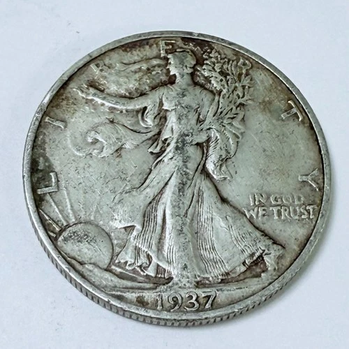 1937-S 50C Walking Liberty Half Dollar 90% Silver Extra Fine Details #4567