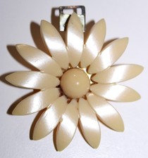 Celluloid Flower Belt Buckle Vintage Mid Century