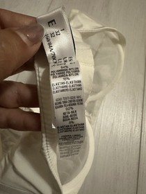 La Perla Beige Bra Sz 32E Ivory Embroidered Floral Mesh EUC