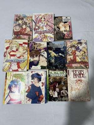 Manga comic book bundle Angel Diary, Honey Blood, Faeries' Landing, Dragon Girl+
