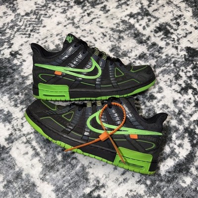 Nike Air Rubber Dunk x Off-White Green Strike Low Top Black Green CU6015-001