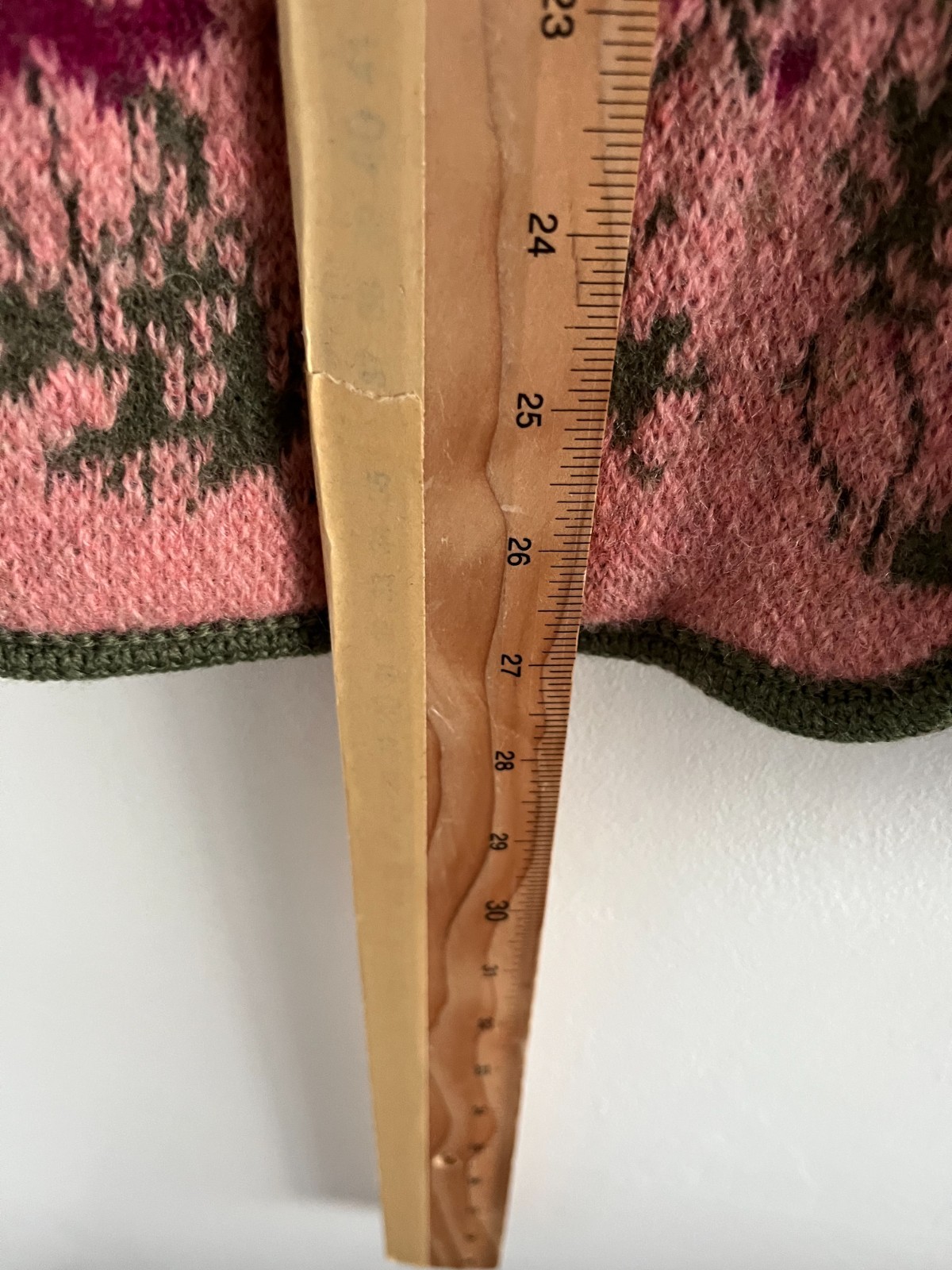 Vintage Dolomiten Pink Green Wool Womens Shacket Size XS-S/6-8 image 5