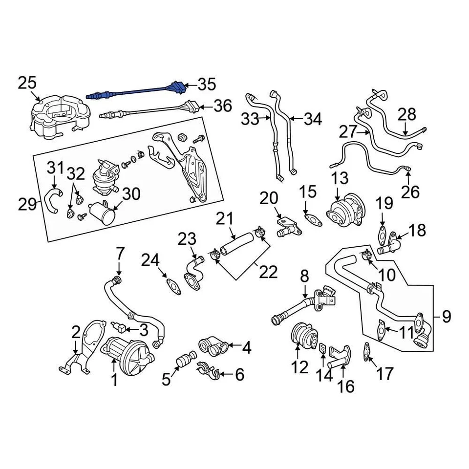 For Volkswagen Jetta 2006-2014 Volkswagen 1K0998262N Front Left Oxygen Sensor Foto 3 de 4