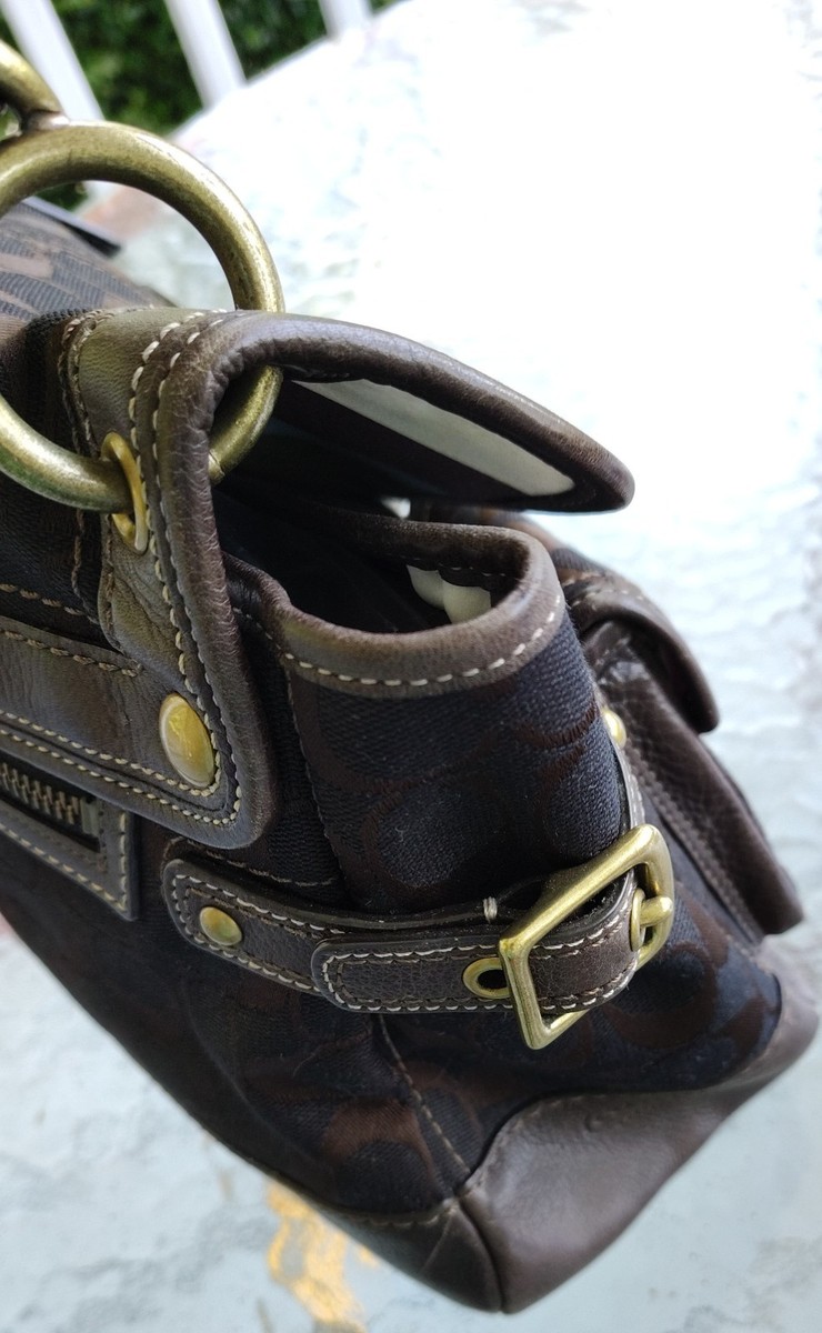 Coach MEDIUM 11128 Vintage 65th Anniversary Legacy Leigh Brown