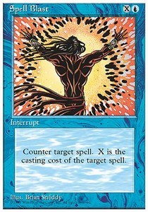 Magic/MTG Spell Blast 4ED- Common Englisch Good