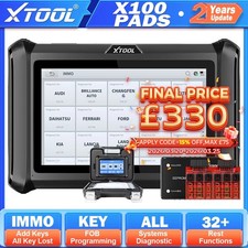 🔥XTOOL X100 PADS IMMO & Car Key Programming Scanner All System Diagnostic Tool