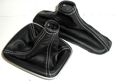 Cuffie Leva Cambio E Freno Alfa Romeo GTV 916 Vera Pelle Nera