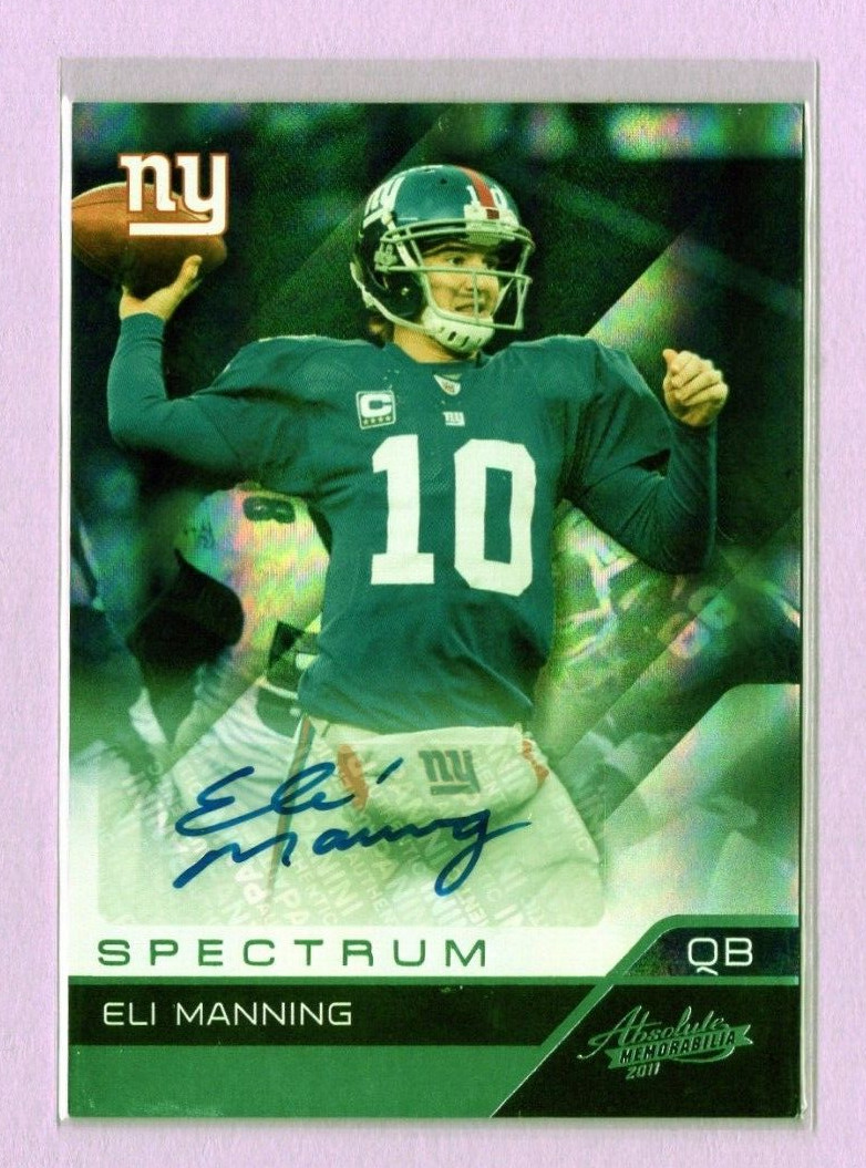 2011 ABSOLUTE MEMORABILIA SPECTRUM PLATINUM AUTOGRAPHS #65 ELI MANNING 5/5 SSP