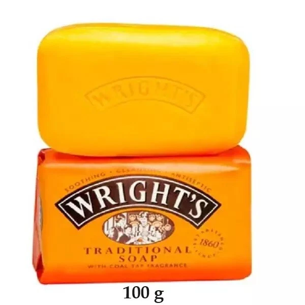 Wrights Coal Tar Soap 100g Bars Traditional Antiseptic All Skin Types Wright's