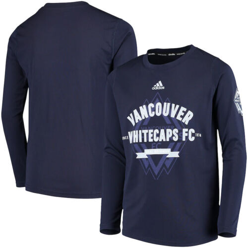 adidas Vancouver Whitecaps FC Shirt Long Sleeve Blue Youth Medium - Picture 1 of 4