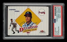 Chipper Jones Signed 2001 Fleer Tradition Diamond Tributes #DT10 Card Auto PSA