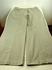 LL Bean Pants Women Size 8M Tall Beige Chino Slacks 28in waist 25.5 inseam