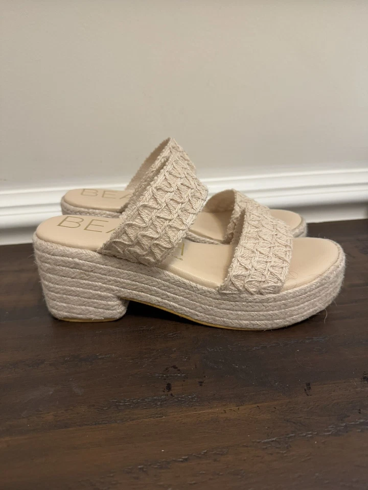 Beach by Matisse Women's Ocean Ave Cognac Sandals Size 10 Beige Summer - Image 3 of 4