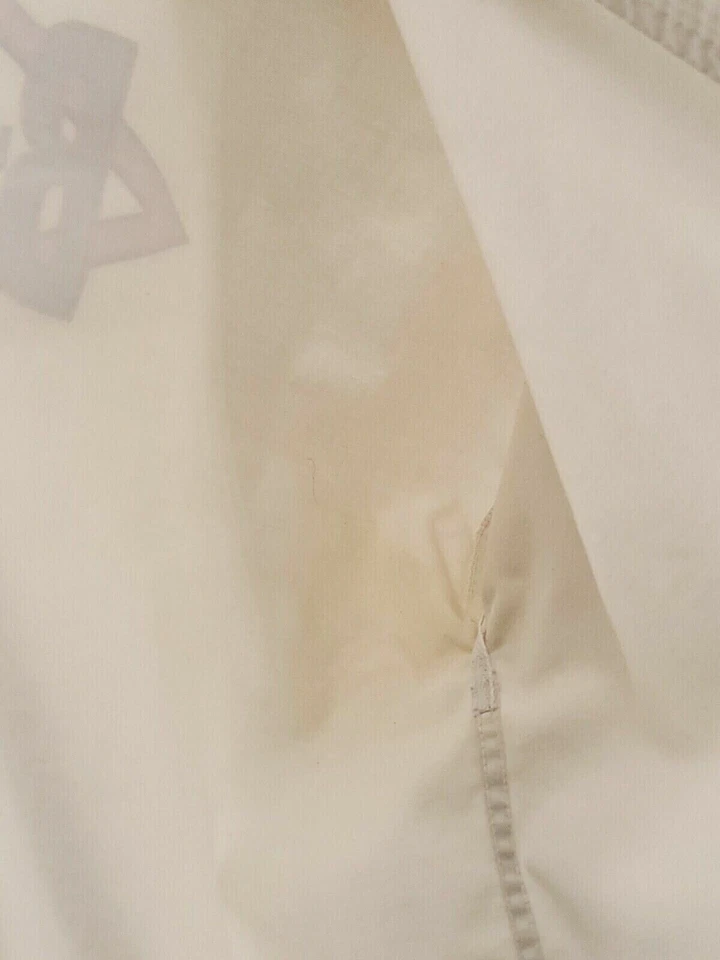 Macho Martial Arts Mens Jacket Size 5/190 Solid White Black Belt Club Stains - Image 4 of 4