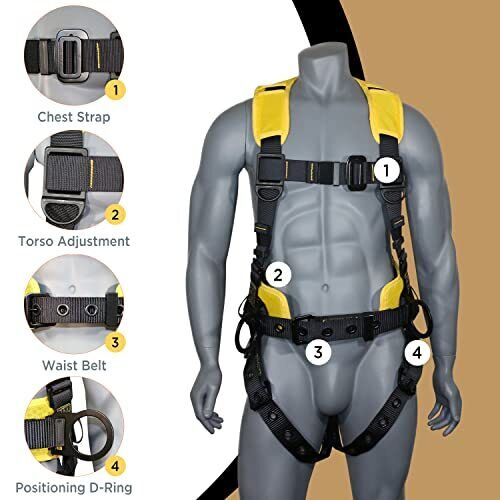 AFP Yellow Demon Fall Protection Comfort Harness / Safety Harness